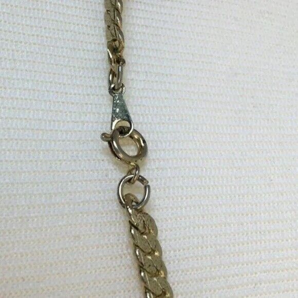 Gold Tone Flat Curb Chain 28 Inch Necklace - Picture 3 of 6